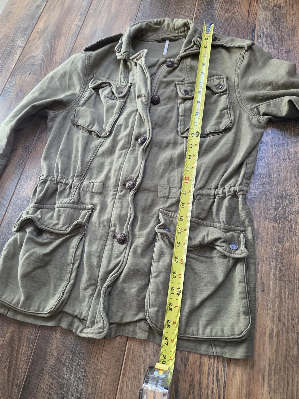 Free People Not Your Brothers Military Surplus Utility Jacket Olive Green XS